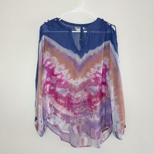 By Anthropologie Marble Long Sleeve Blouse